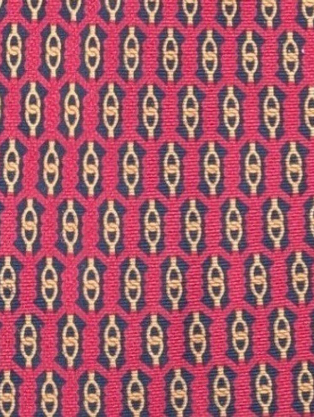 Stefano Ricci for Saks Fifth Avenue Red Gold Black Geometric 100% Silk Tie